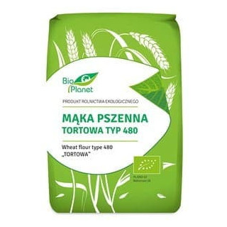 BIO MĄKA PSZENNA TORTOWA TYP 480 BIO Planet 1 kg