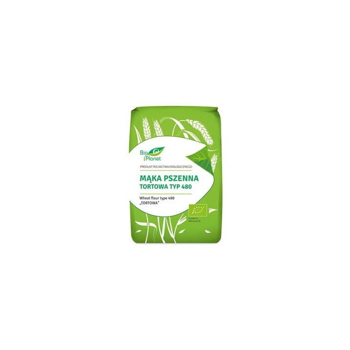 BIO MĄKA PSZENNA TORTOWA TYP 480 BIO Planet 1 kg