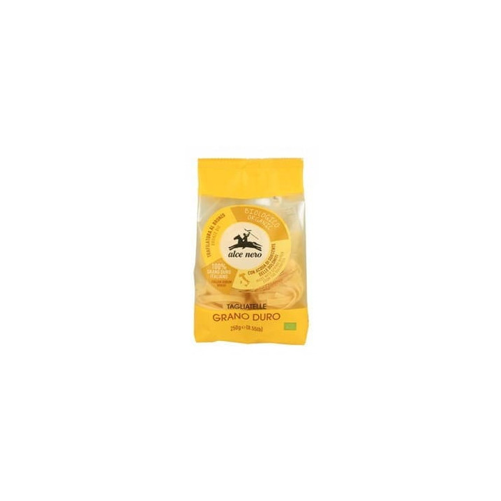 BIO Makaron semolinowy gniazda tagiatelle Alce Nero 250 g