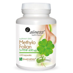 Methylo Folian 5-mthf 600 μg x 100 kapsułek wege Aliness suplement diety