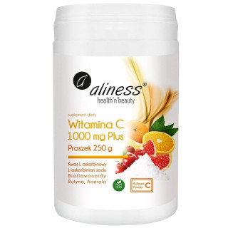 Witamina C 1000 buforowana plus proszek 250 g (z miarką) Aliness suplement diety