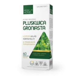 Pluskwica groniasta Medica Herbs 60 kapsułek  wsparcie kobiet menopauzien suplement diety
