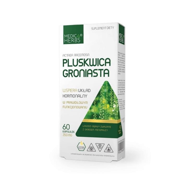 Pluskwica groniasta Medica Herbs 60 kapsułek - menopauza