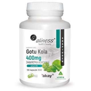 Gotu Kola (Centella asiatica, wąkrotka azjatycka) 400 mg x 100 Vege caps suplement diety