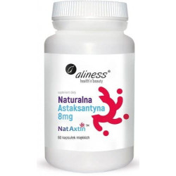 Naturalna Astaksantyna Nat Axtin 8mg x 60 kapsułek Aliness suplement diety