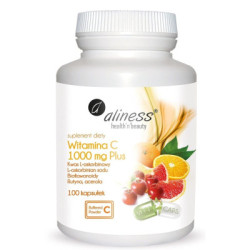 Witamina C 1000 mg Plus x 100 kaps VEGE Aliness suplement diety