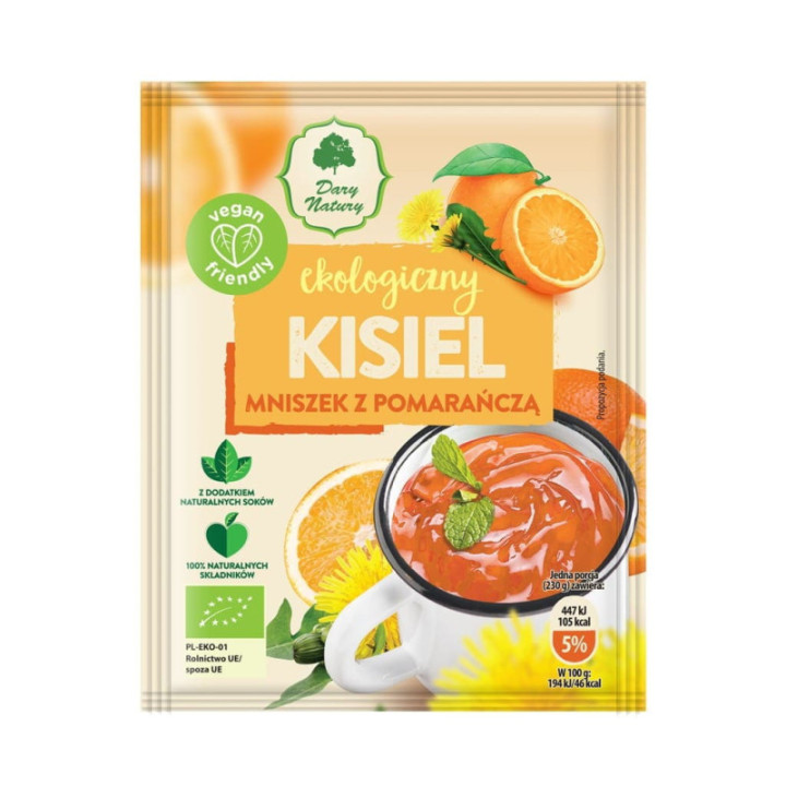 BIO Kisiel MNISZEK z pomarańczą Dary Natury 30 g