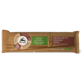 BIO Makaron Pełnoziarnisty z płaskurki Spaghetti Alce Nero 500 g