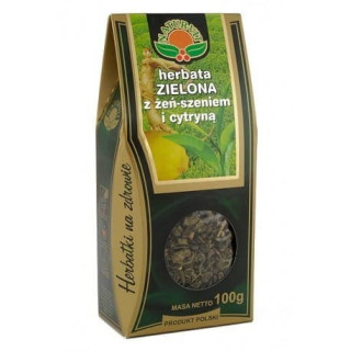 Herbata ZIELONA Z ŻEŃ-SZENIEM I CYTRYNĄ 100 g - Natura Wita