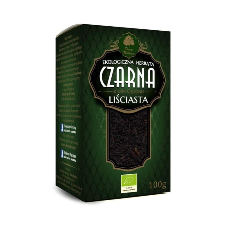 Herbata Czarna LIŚCIASTA BIO z gór Cejlonu 100 g