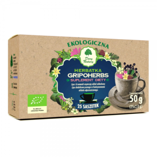 BIO herbatka Gripoherbs 25 saszetek Dary Natury - suplement diety 50 g
