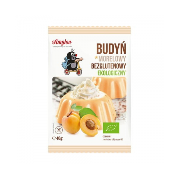 BIO Budyń Morelowy bezglutenowy Amylon 40 g