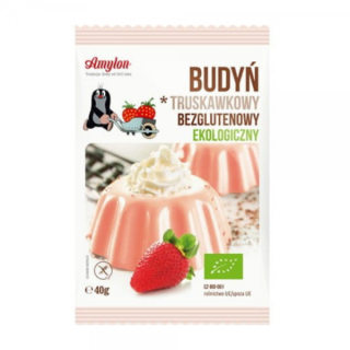 BIO Budyń Truskawkowy bezglutenowy Amylon 40 g