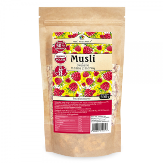 Musli owsiane malina z morwą bezglutenowe 500 g Pięć Przemian