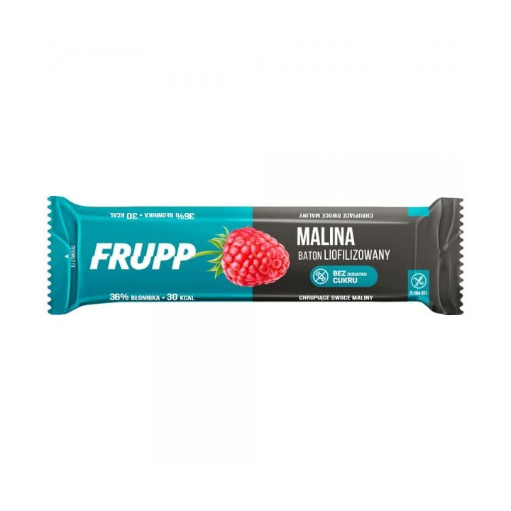 Baton malinowy liofilizowany Frupp bezglutenowy 10 g