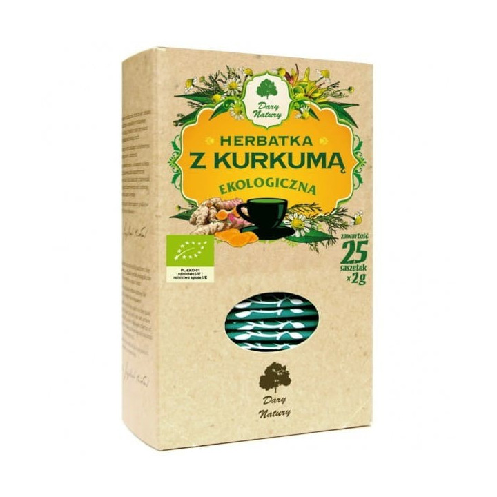 BIO Herbatka z kurkumą Dary Natury 25 saszetek x 2 g (50 g)