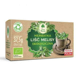 BIO liść melisy 25 saszetek Dary Natury 37,5 g