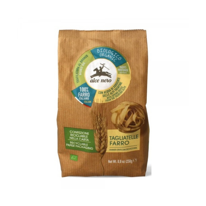 BIO makaron z płaskurki gniazda tagliatelle Alce Nero 250g