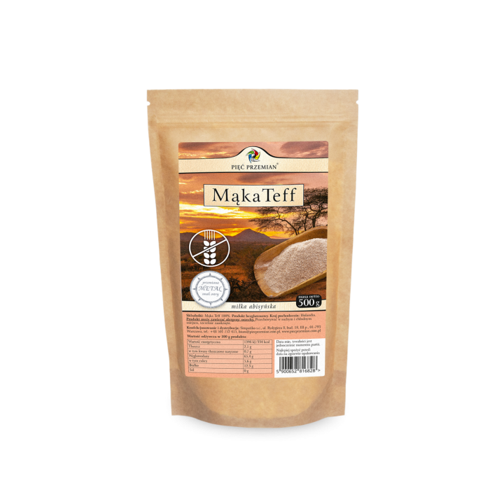 Mąka TEFF bezglutenowa Pięć Przemian 500 g