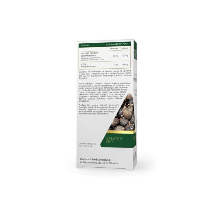 PALMA SABAŁOWA-SAW PALMETTO 60 kapsułek Medica Herbs suplement diety