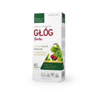 GŁÓG Forte EKSTRAKT Medica Herbs 60 kapsułek suplement diety