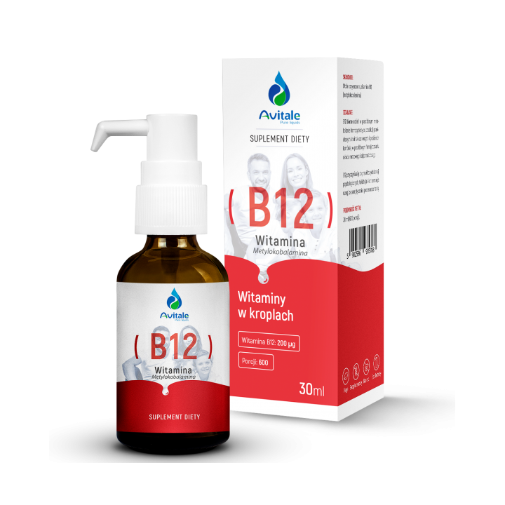 Witamina B12 Avitale Metylokobalamina 200 µg 30 ml suplement diety