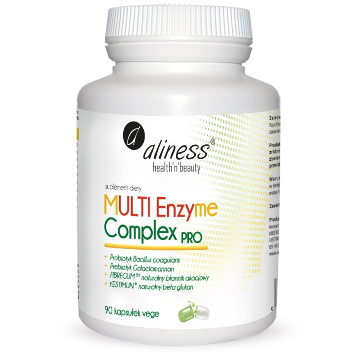 MULTI Enzyme Complex PRO 90 VEGE kapsułek Aliness suplement diety