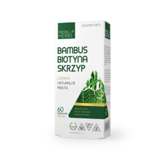 Bambus Biotyna Skrzyp 60 kapsułek suplement diety - Medica Herbs