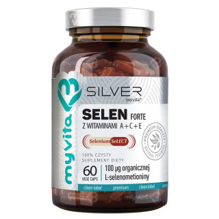Selen (+ witamina A, C, E) Silver Myvita 60 kapsułek suplement diety