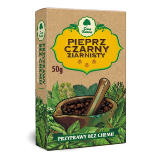 Pieprz czarny ziarnisty bez konserwantów Dary Natury 50 g