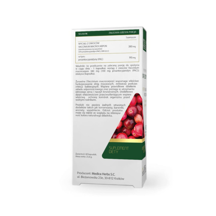 Żurawina Forte Medica Herbs 60 kapsułek suplement diety