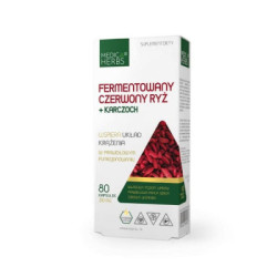 Fermentowany czerwony ryż + karczoch Medica Herbs 80 kapsułek suplement diety