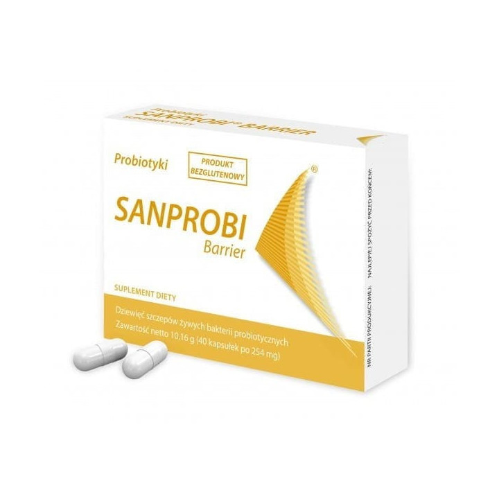 SANPROBI BARRIER probiotyk zestaw bakterii 40 kapsułek suplement diety