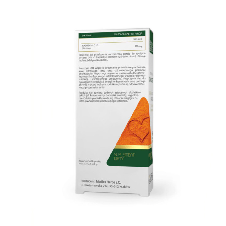 Koenzym Q10 40 kapsułek 100 mg Medica Herbs suplement diety