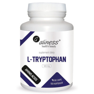 L-Tryptophan 500 mg 100 wege kapsułek Aliness suplement diety