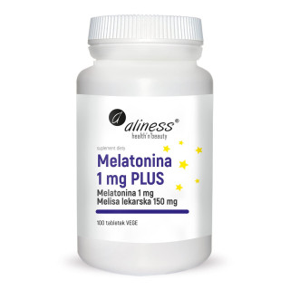 Melatonina 1 mg PLUS x 100 tabletek Aliness suplement diety
