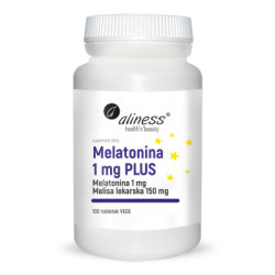 Melatonina 1 mg PLUS x 100 tabletek Aliness suplement diety