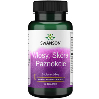 Włosy, skóra, paznokcie suplement diety Swanson 60 tabletek