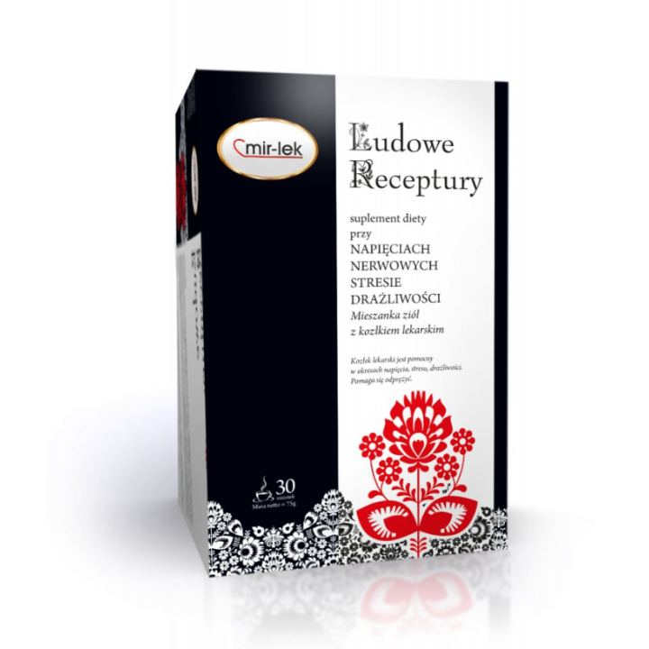 Ludowe Receptury - napięcie nerwowe, stres, drażliwość - Mir Lek 75 g suplement diety