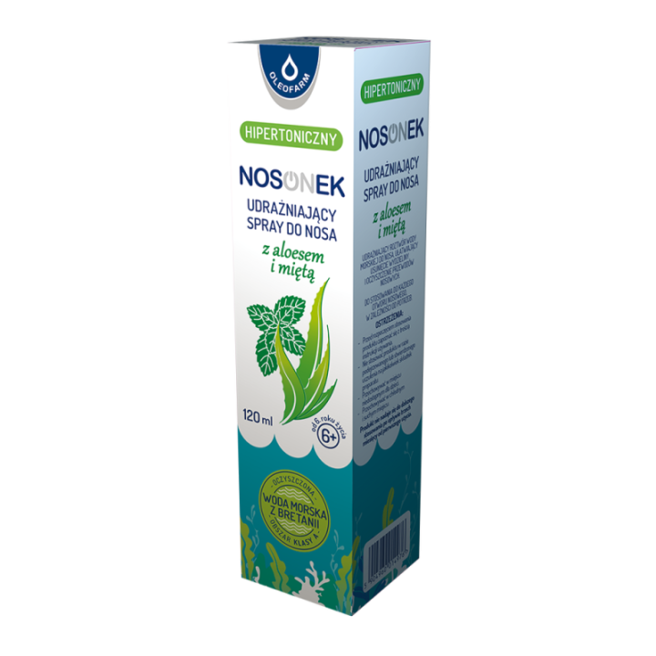 Nosonek udrażniający spray do nosa dla dzieci z aloesem i miętą 120 ml Oleofarm