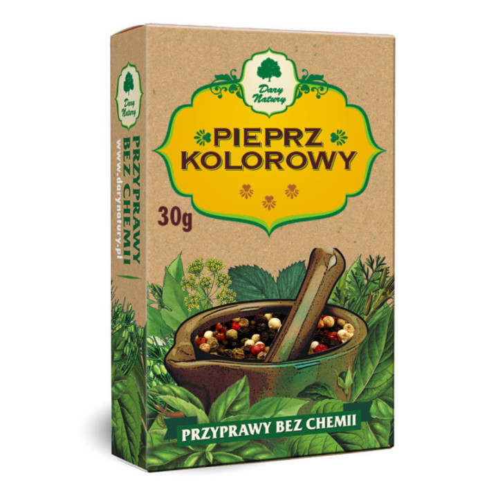 Pieprz kolorowy ziarnisty 30 g Dary Natury