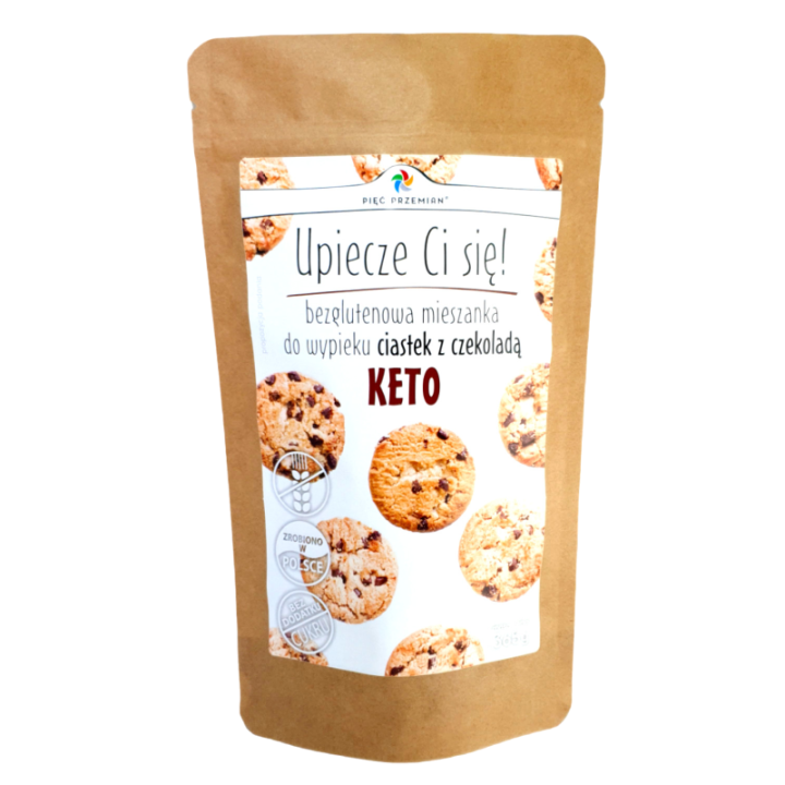 Mieszanka bezglutenowa do wypieku ciastek keto z czekoladą Pięć Przemian 365 g