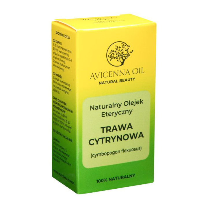 Olejek z trawy cytrynowej (lemongrasowy) naturalny Avicenna Oil 7 ml