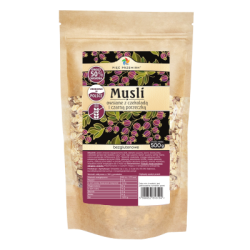 Musli owsiane z czekoladą i czarną porzeczką bezglutenowe 500 g Pięć Przemian