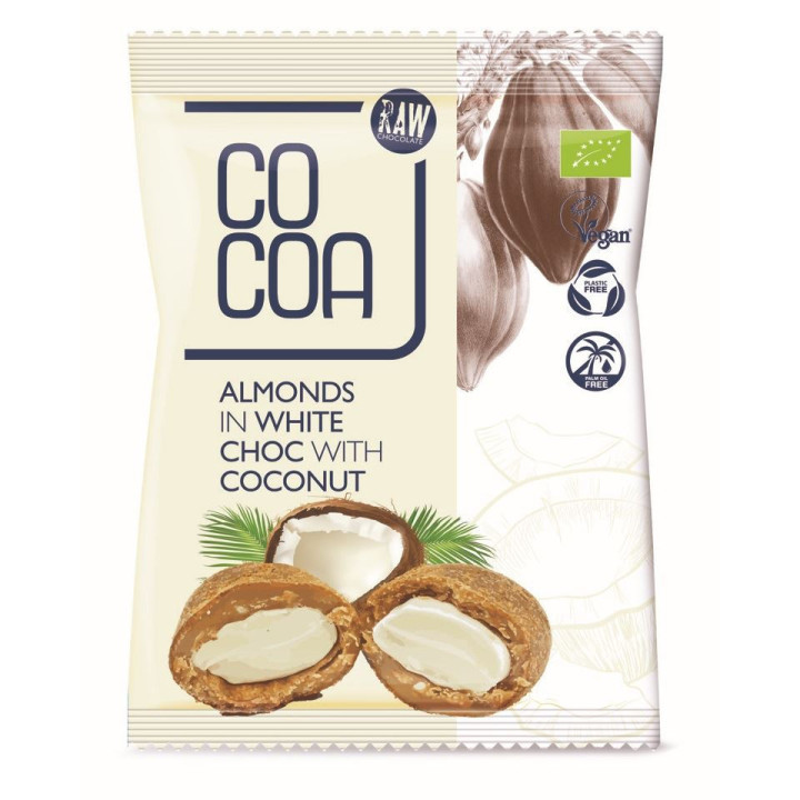 BIO Migdały w białej polewie kokosowej CoCoa 70 g