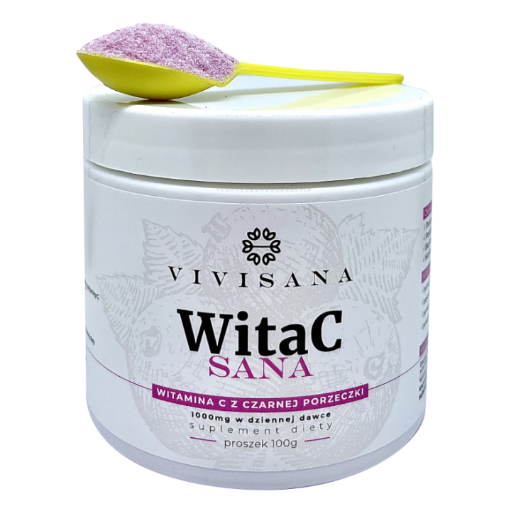 WitaC SANA witamina C z czarnej porzeczki proszek 100 g suplement diety