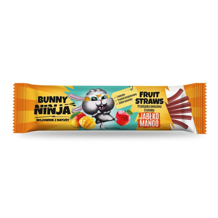Przekąska owocowa o smaku jabłko-mango 16 g Bunny Ninja
