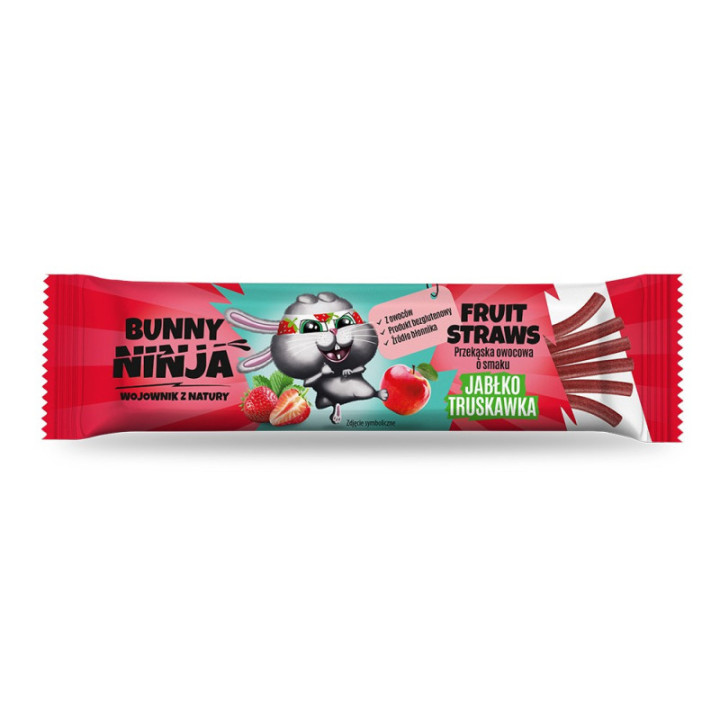 Przekąska owocowa o smaku jabłko-truskawka 16 g Bunny Ninja