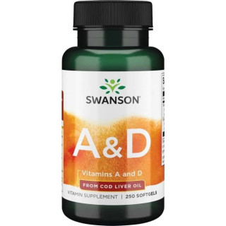 Witamina A + D 250 kapsułek Swanson suplement diety