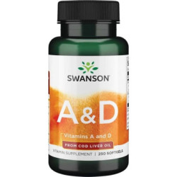 Witamina A + D 250 kapsułek Swanson suplement diety